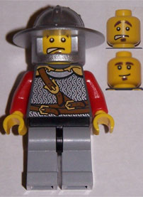 Kingdoms - Lion Knight Scale Mail with Chest Strap and Belt, Helmet with Broad Brim, Eyebrows and Goatee